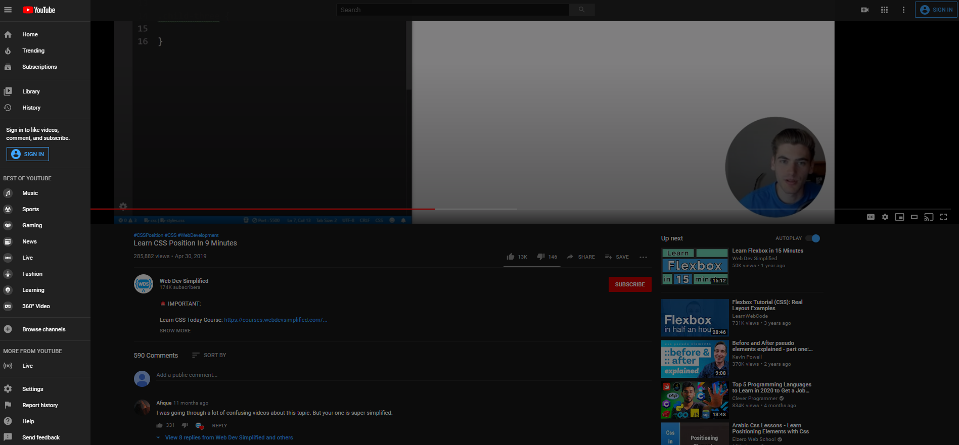 Youtube Layout