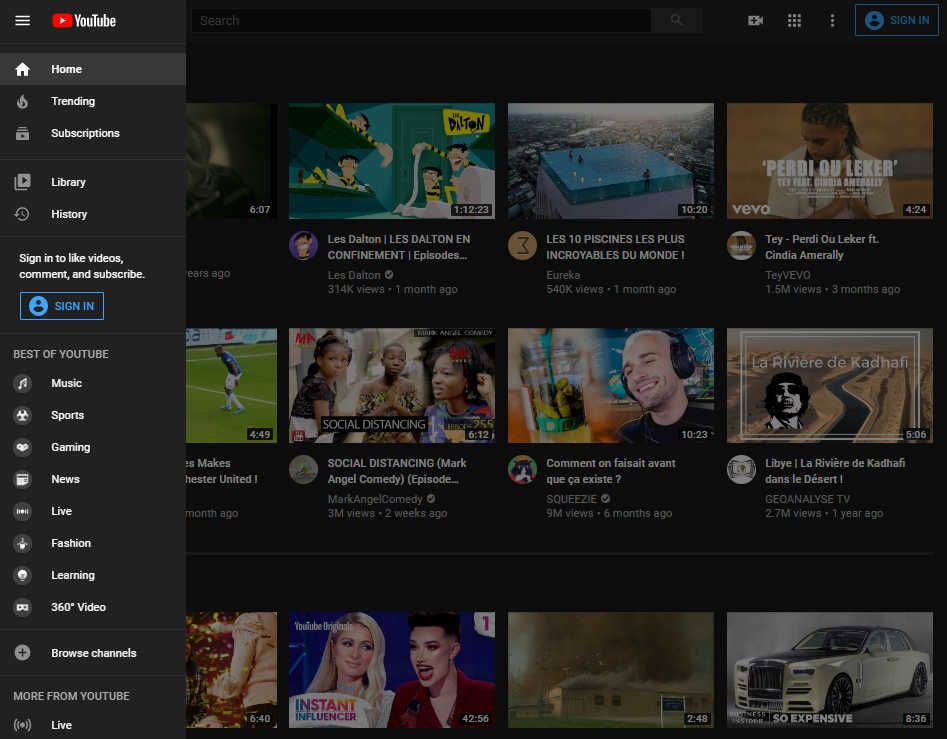 Youtube Navigation